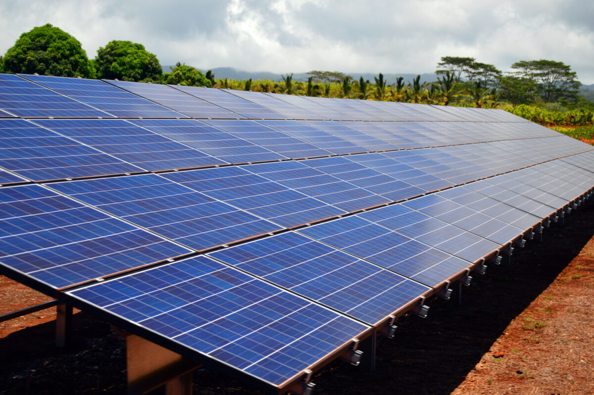 close-up of solar panel